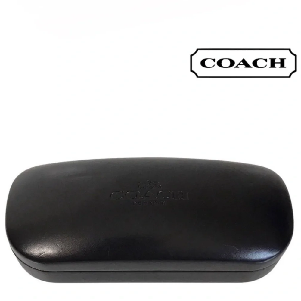Coach New York Black Hard Shell Clamshell Eyeglass Sunglass Case